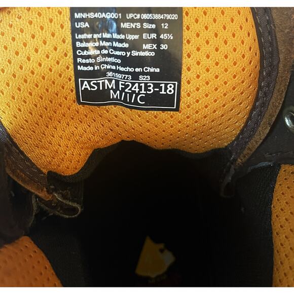 Herman Survivors Dover Steel Toe Leather Work Boots Mens Size US M 12, F2413-18 - Picture 6 of 8